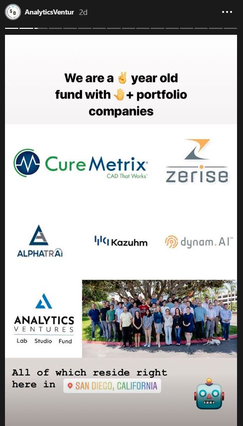 Analytics ventures takes over the San Diego Life Changing Instagram